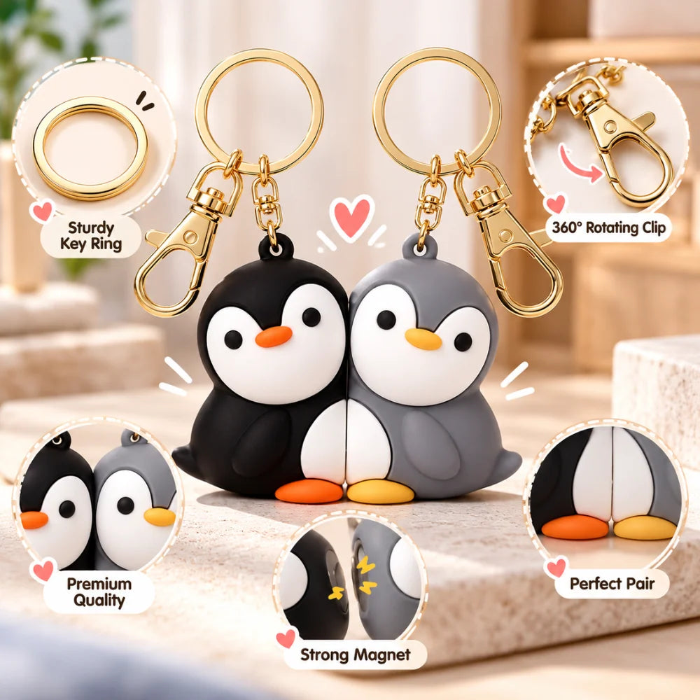 PenguinPals Magnetic Keychain Set