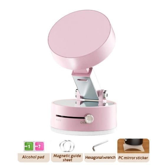 Vacuum magnetic phone holder, foldable and portable double-sided vacuum magnetic adjustable phone stand.