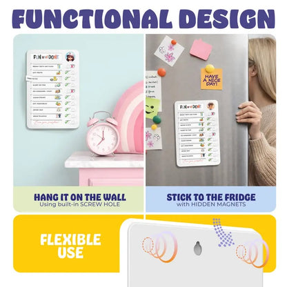 👦FUN and DONE Kids Magnetic Chore Chart 🎯