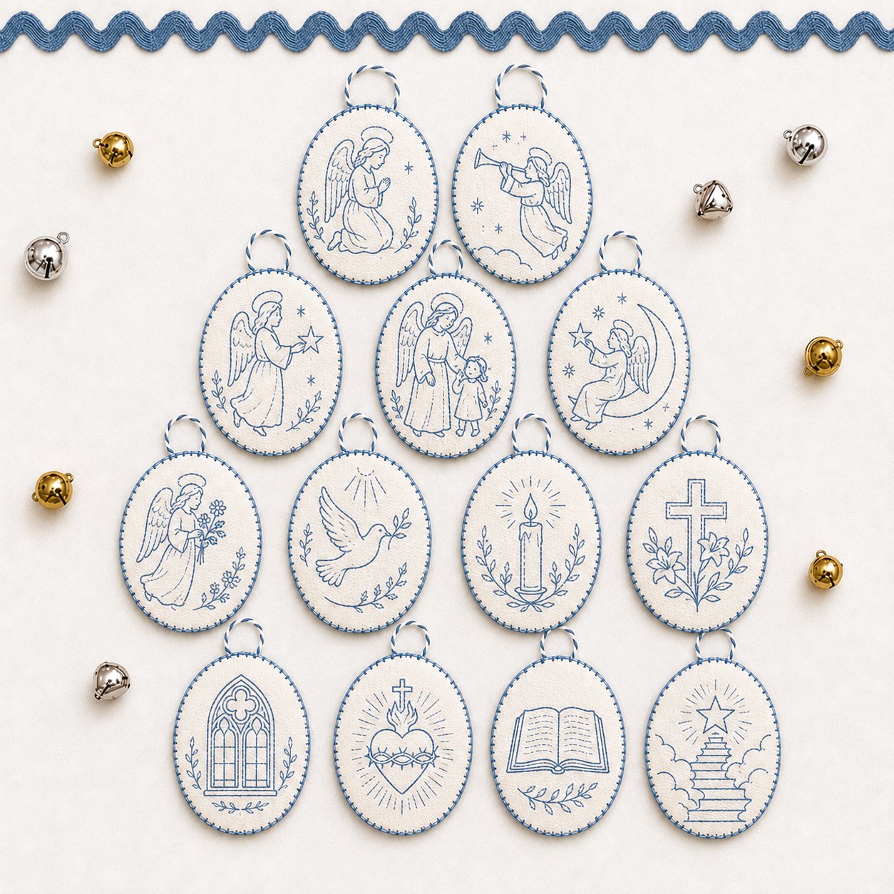 🧵Beginner-Friendly DIY Heirloom Oval Embroidery Ornament Kit Collection | Complete Kit with All Tools & Step-by-Step Guide Included 💕