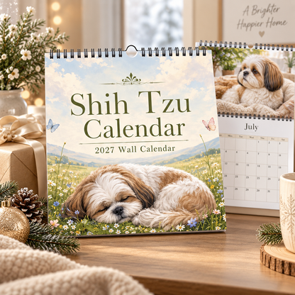 Shih Tzu 2027 Wall Calendar – Beautiful Shih‑Tzu Dog Art Calendar, Perfect Gift for Shih Tzu Lovers