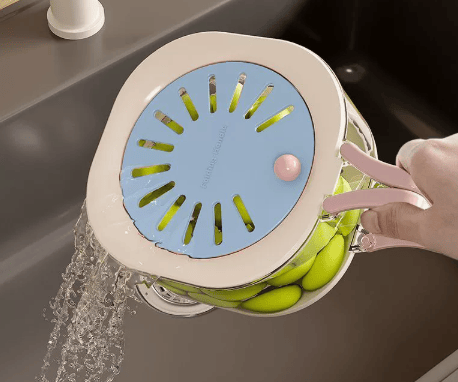 🍇Collapsible Colander Basket With Lid, Expandable Fruit Strainer