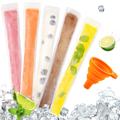 💥100 PCS💥Food-Grade Disposable Ice Popsicle Bags