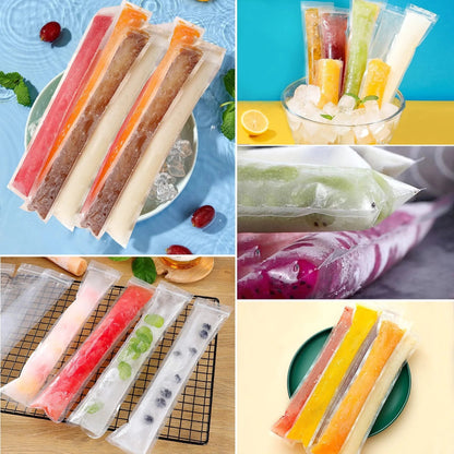 💥100 PCS💥Food-Grade Disposable Ice Popsicle Bags