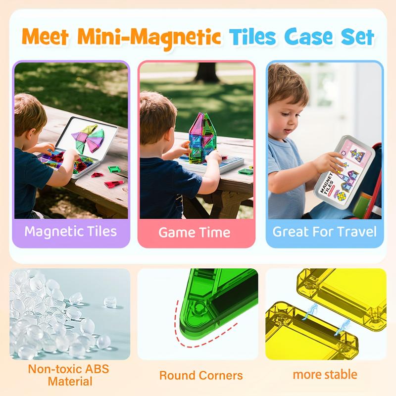 ⚡Hot Sales 49% OFF🔥Mini Magnetic Tile Toys with Iron Box