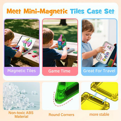 ⚡Hot Sales 49% OFF🔥Mini Magnetic Tile Toys with Iron Box