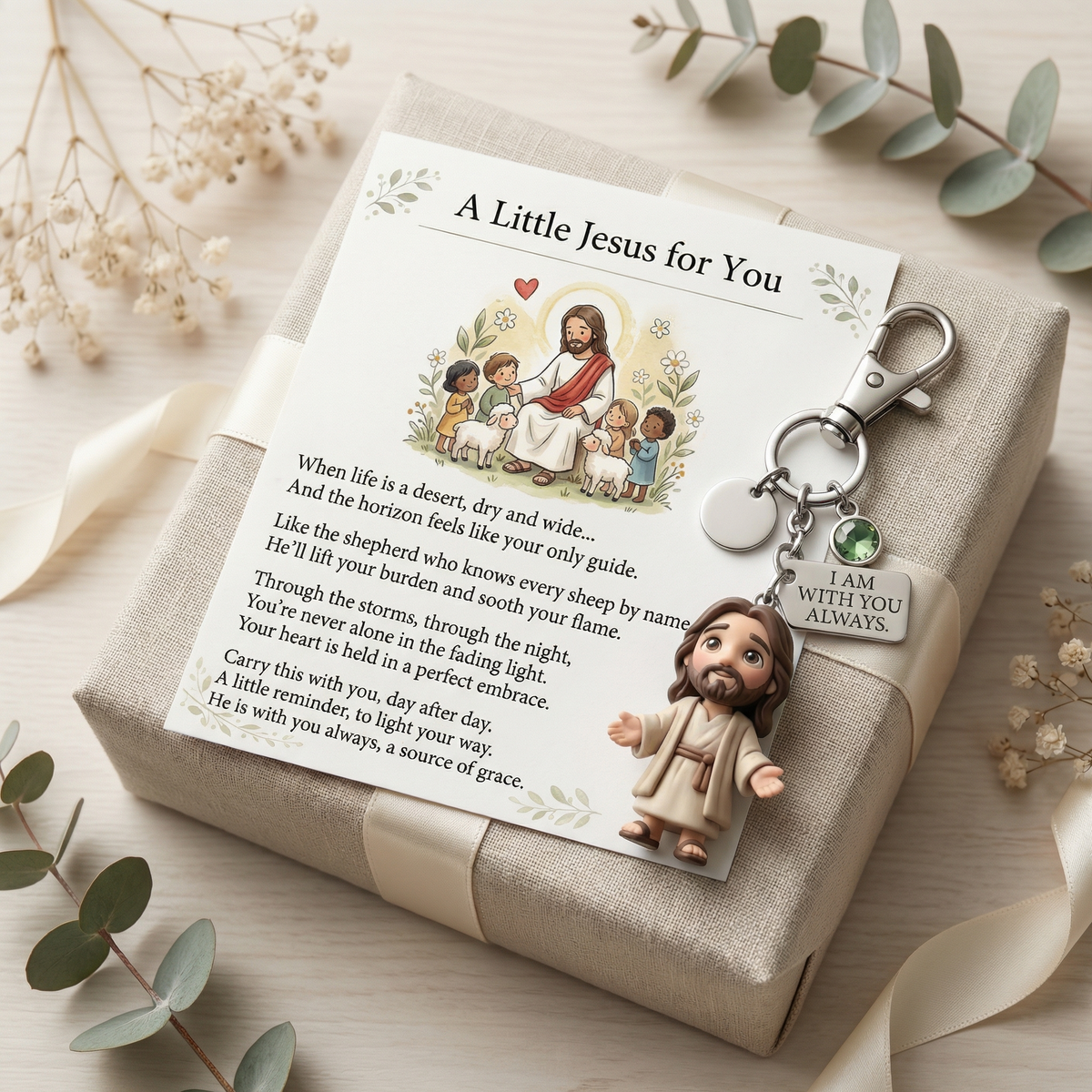 "A Little Jesus for You" - Comforting Pocket Reminder Keychain🌟🙏