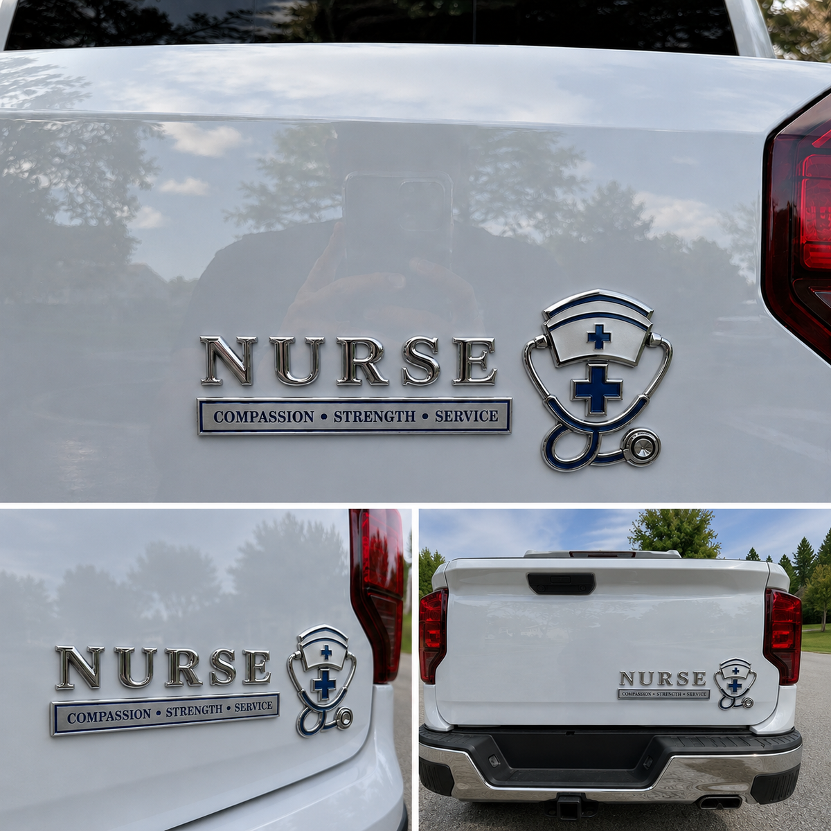 💉Nurse Compassion Strength Service Car Emblem Metal Badge