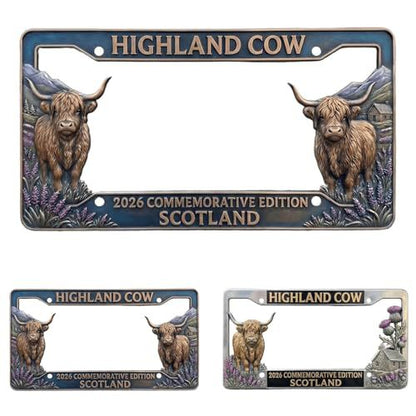🐂 Highland Cow License Plate Frame