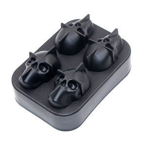 💀Skull Frozen Cubes Molds Silicone Tray, BPA Free Halloween Skull Shaped Ice Maker for Whiskey, Cocktails, Soda & Party Drinks