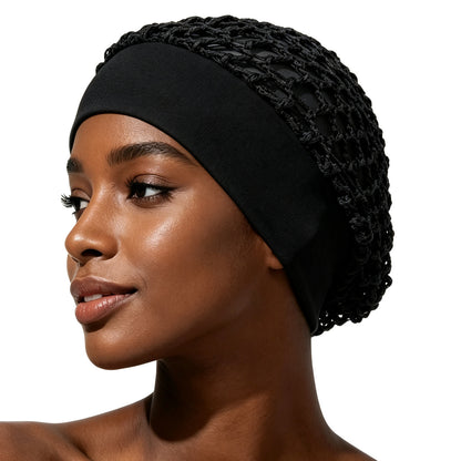 Stretchy Wide-Edge Sleeping Cap Set, Soft Protection Bonnet for Nighttime Hair Care & Beauty💤