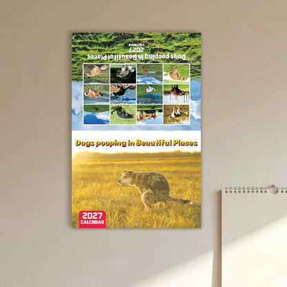 Dogs Pooping in Beautiful Places – 2027 Wall Calendar