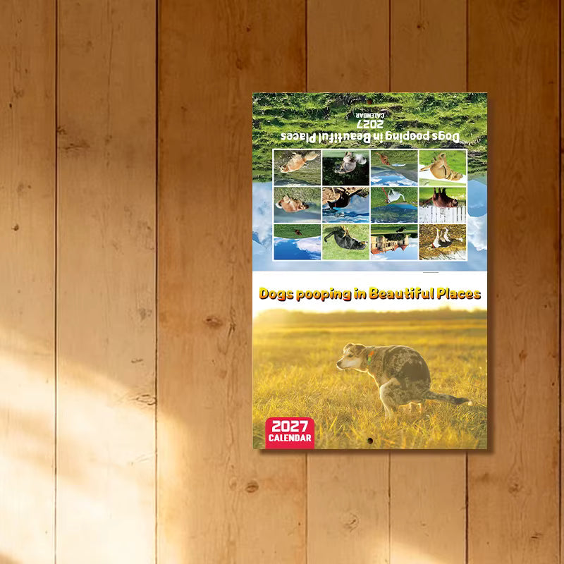 Dogs Pooping in Beautiful Places – 2027 Wall Calendar