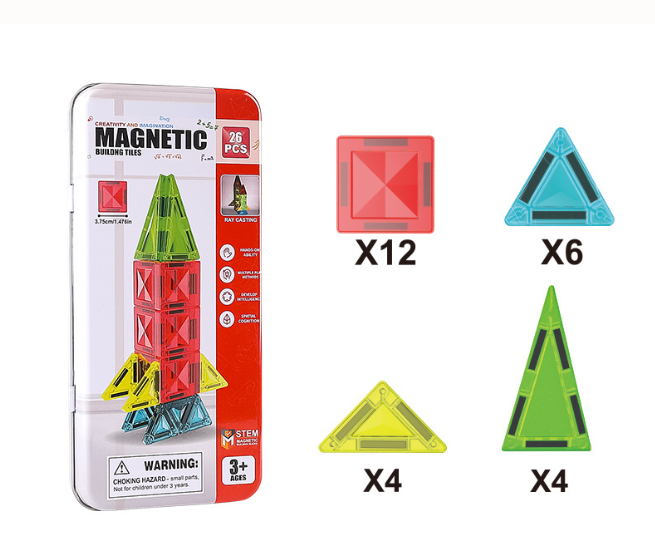 ⚡Hot Sales 49% OFF🔥Mini Magnetic Tile Toys with Iron Box