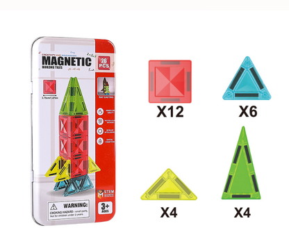 ⚡Hot Sales 49% OFF🔥Mini Magnetic Tile Toys with Iron Box
