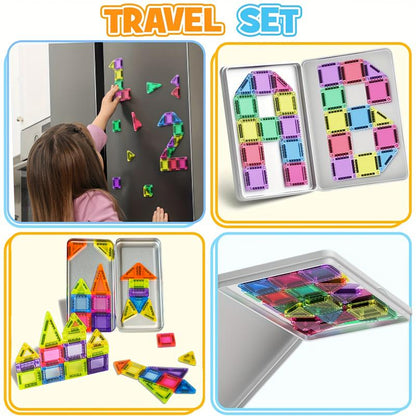 ⚡Hot Sales 49% OFF🔥Mini Magnetic Tile Toys with Iron Box