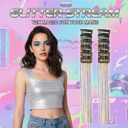 ✨Clip-in Tinsel Hair Extensions(A set of 10pieces)