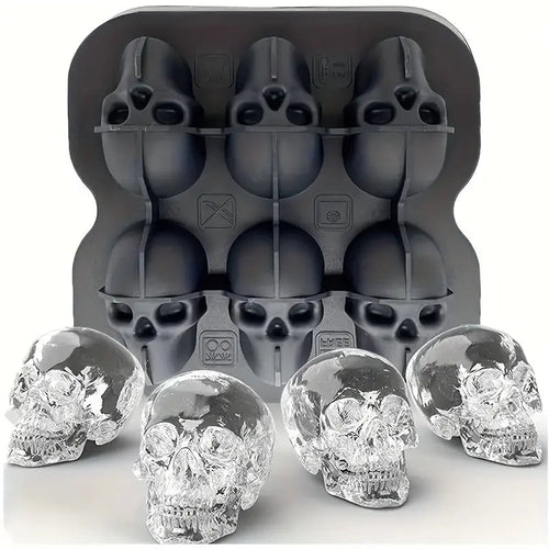 💀DIY Silicone Skull Ice Cube Tray – Giant Slow-Melt Skull for Whiskey & Cocktails – Food-Grade & Multi-Use Mold 🥃