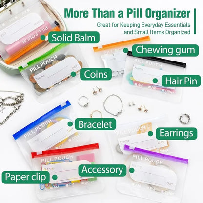 Waterproof Pill Pouch Set-14Pcs Bags Inside