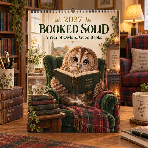 2027 Booked Solid Wall Calendar | A Year of Owls & Good Books