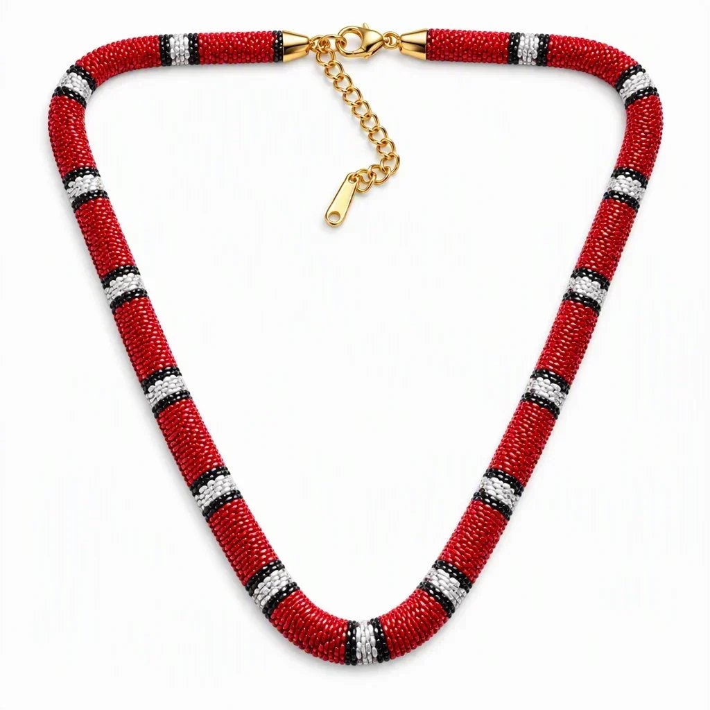 🐍Serpent Statement Necklace – A Symbol of Mystery & Power✨