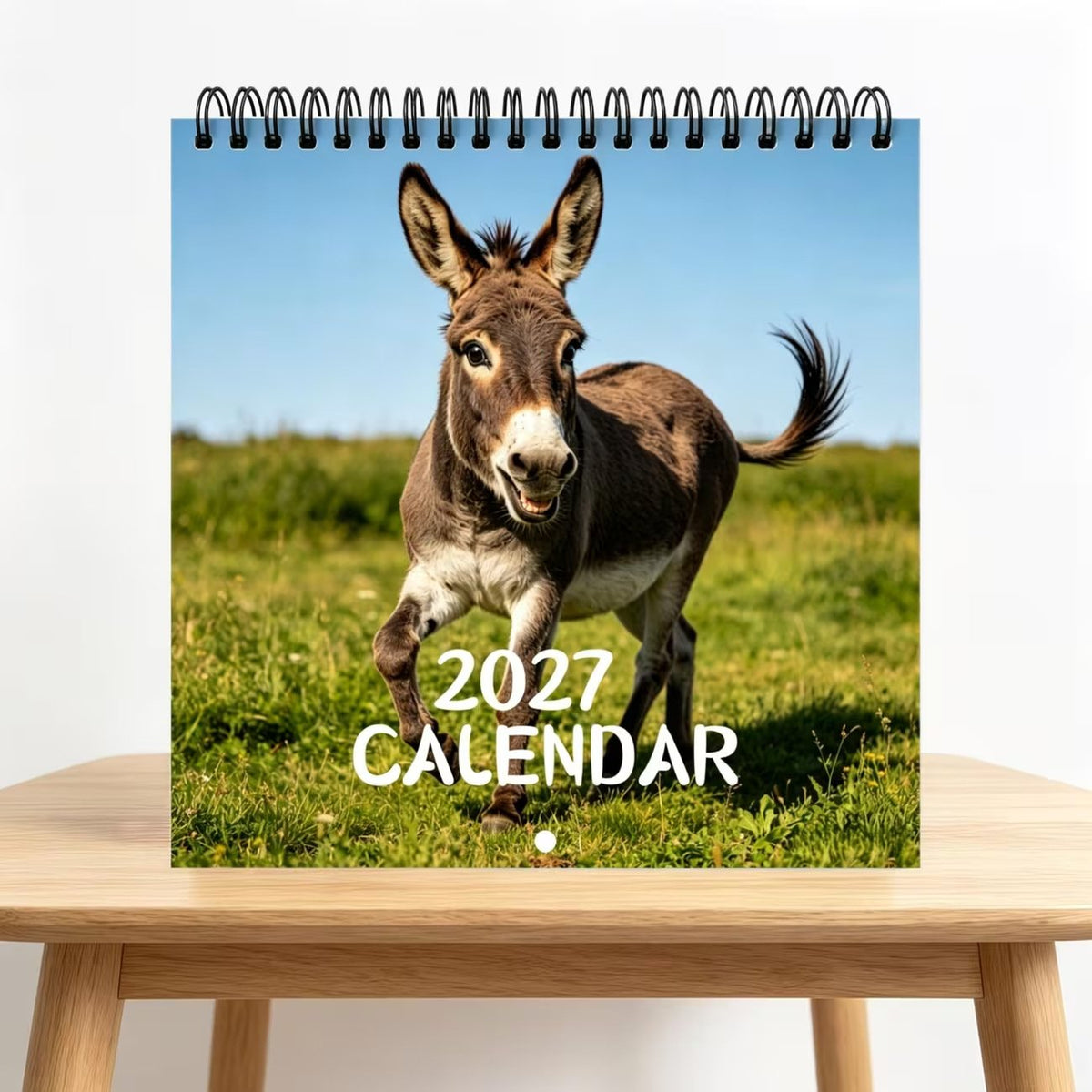 🫏2027 Donkey Wall Calendar – 12 Months of Gentle Donkey Portraits & Peaceful Countryside Moments