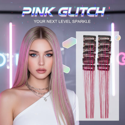 ✨Clip-in Tinsel Hair Extensions(A set of 10pieces)