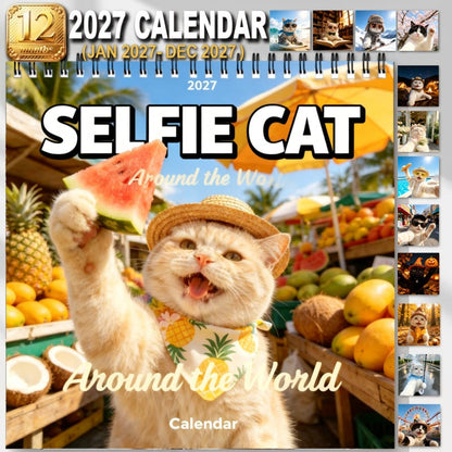🐱 Selfie Cat Around the World 2027 Calendar – 12 Months of Funny Cat Selfies & Global Travel Adventures