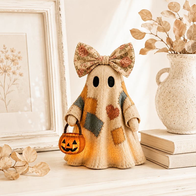 🏆Limited Time Sale 49% OFF🍂👻 Lighted Vintage Patchwork Ghost