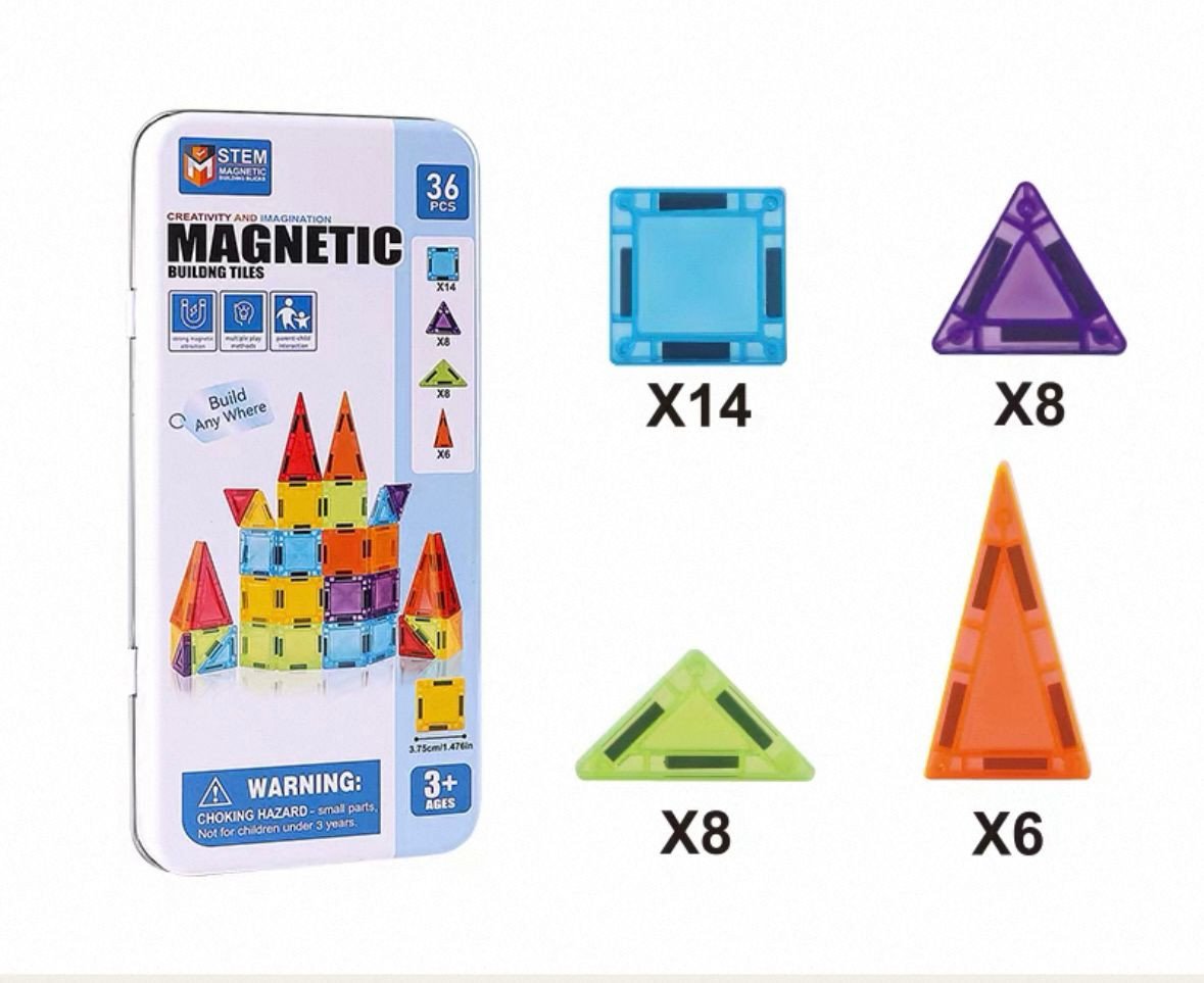 ⚡Hot Sales 49% OFF🔥Mini Magnetic Tile Toys with Iron Box