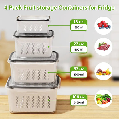 🍓 Food Storage Containers for Refrigerator Organization