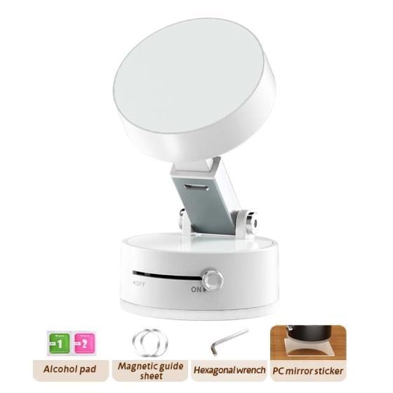 Vacuum magnetic phone holder, foldable and portable double-sided vacuum magnetic adjustable phone stand.