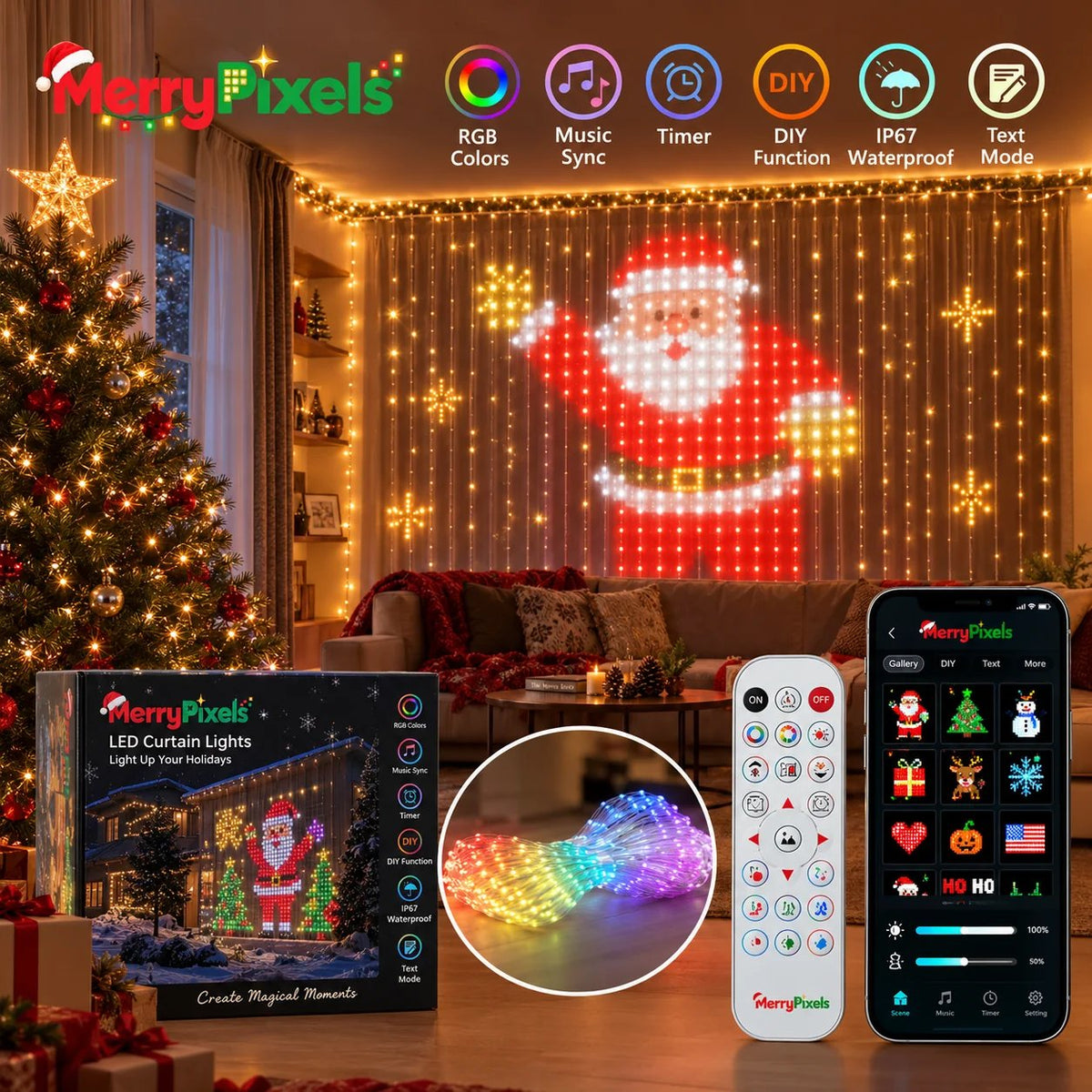 ✨Smart LED Curtain Lights