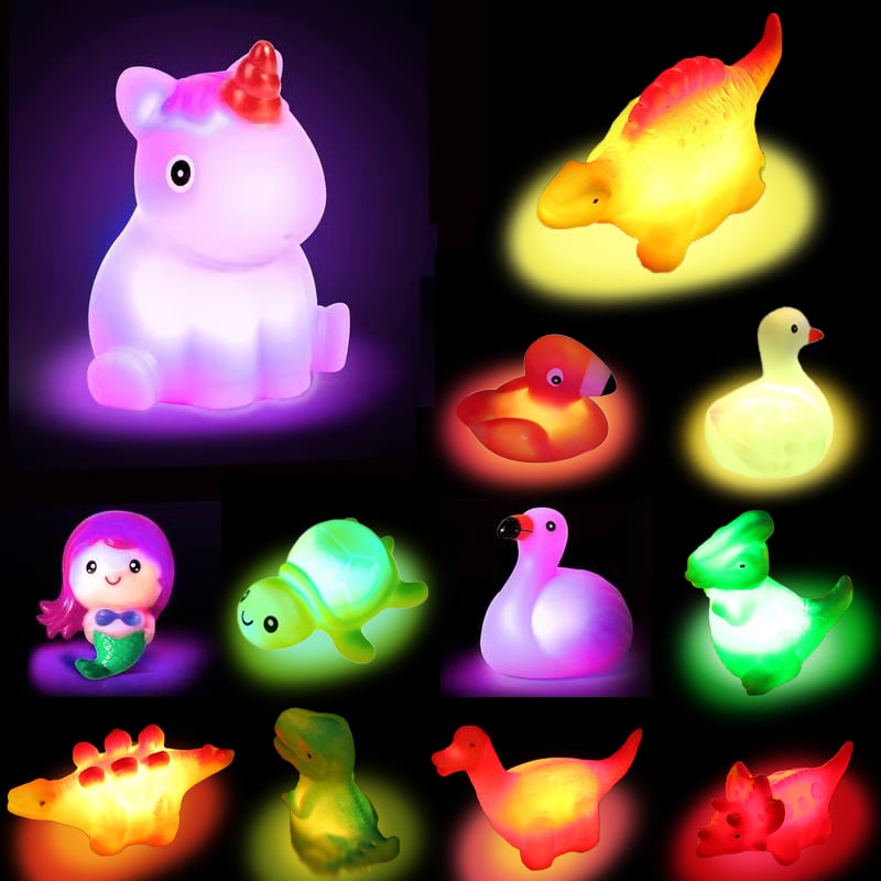 🎁Light-up Bath Toys 🦖🧜‍♀️ for Kids 3-8, Glow in the Water 🌊✨