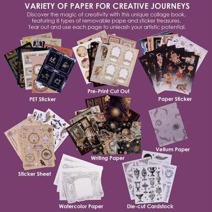 🧙🔮The Mystic Realm Collage Activity Book(✨200+ Pages)