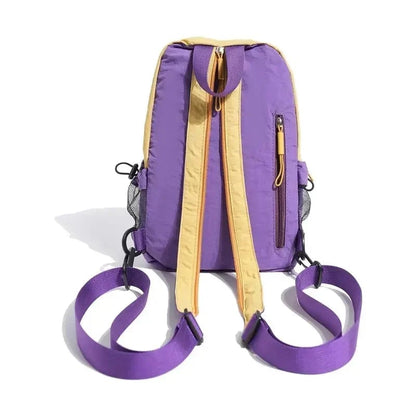 🎒Unisex Lightweight Color Block Nylon Mini Backpack – Compact & Water-Resistant Daypack for Every Adventure! 🌈🚶‍♂️