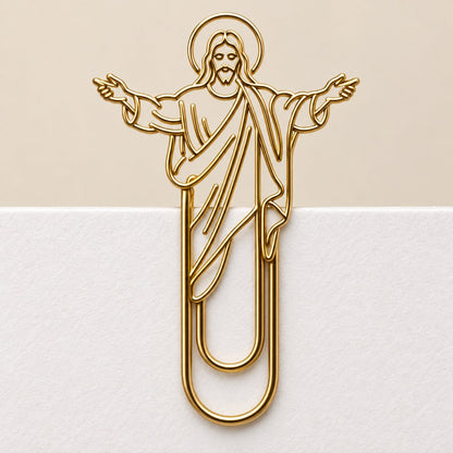 Faith-Inspired Gold Paper Clips ✝️ | Decorative Christian Page Markers, Perfect Small Religious Gifts for Church Friends & Family