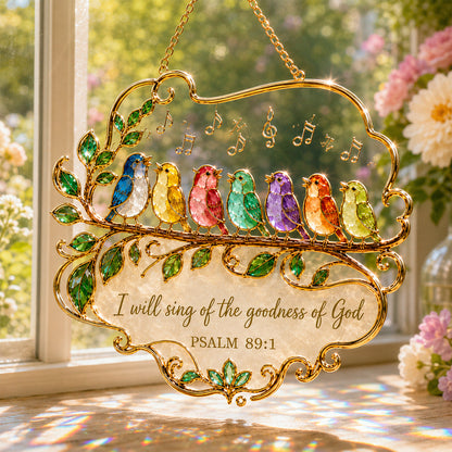 🌈Psalm 89:1 Songbird Window Hanging Suncatcher