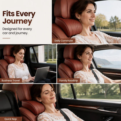 Memory Foam Car Neck Pillow – 3D contoured support, slow‑rebound foam. Reduces neck pressure on long drives – drive in comfort!