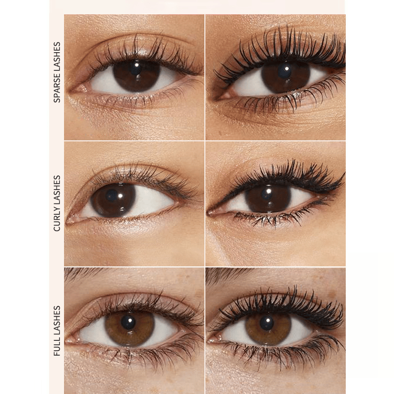 All-Day Beautiful Lashes, Smudge-Proof! Waterproof Fiber Mascara for Natural Volume. 💖💃