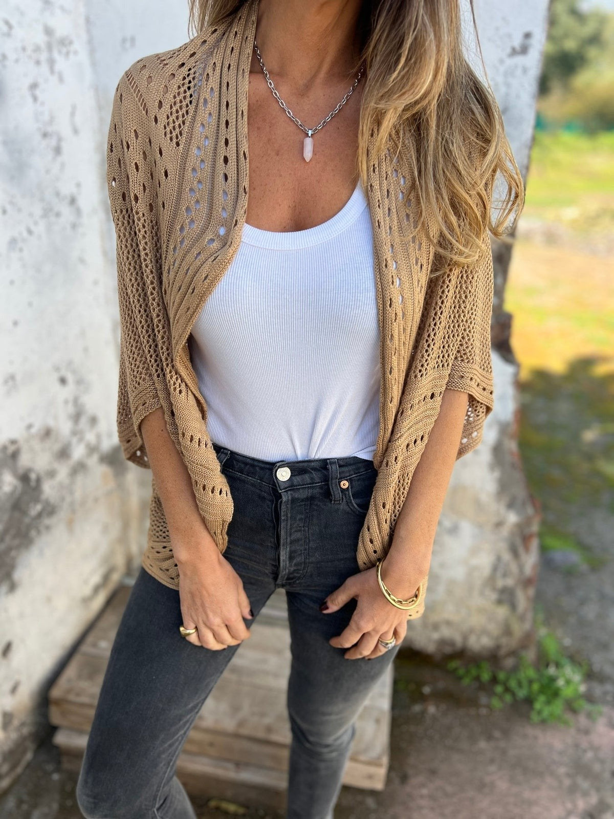 💕Hollow Half Sleeve Cardigan🔥