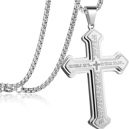 ✝️Men's Lord's Prayer Cross Necklace