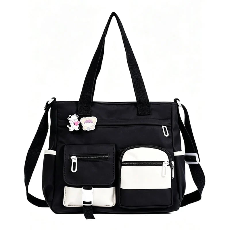 ✨ Everyday Convenience | Large-Capacity Multi-Pocket Canvas Tote Bag