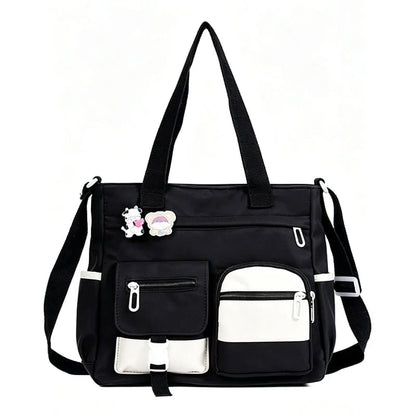 ✨ Everyday Convenience | Large-Capacity Multi-Pocket Canvas Tote Bag