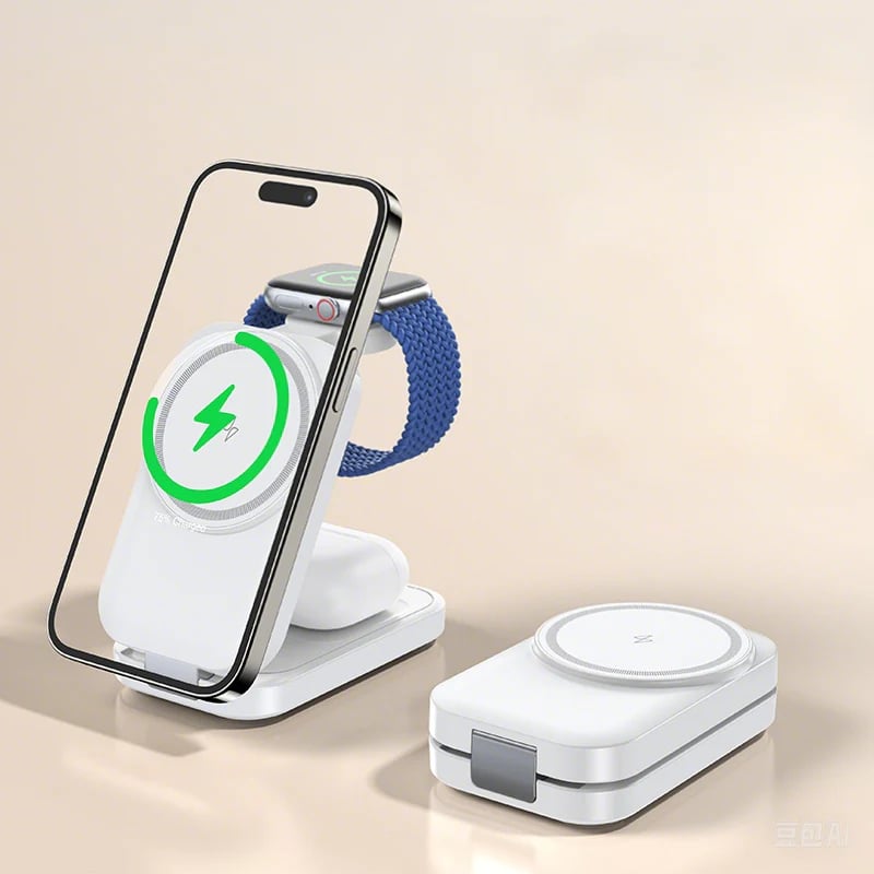Magnetic 3-IN-1 Wireless Charger Holder for apple watch/airpods/iPhone/Samsung