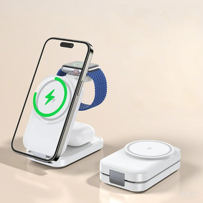 Magnetic 3-IN-1 Wireless Charger Holder for apple watch/airpods/iPhone/Samsung