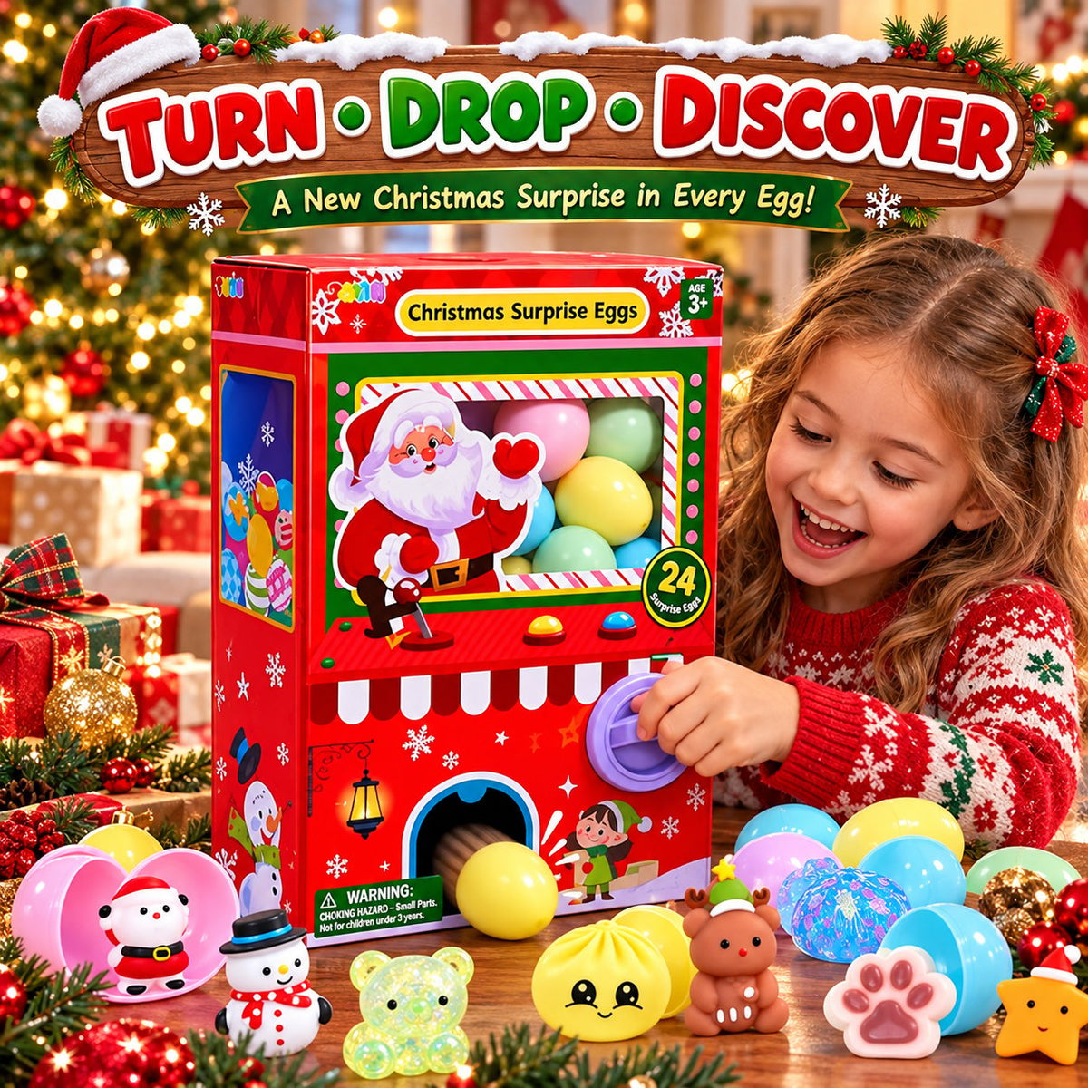 JOYIN Advent Calendar 2026 Christmas Gachapon Squishy Toys 24 Pcs