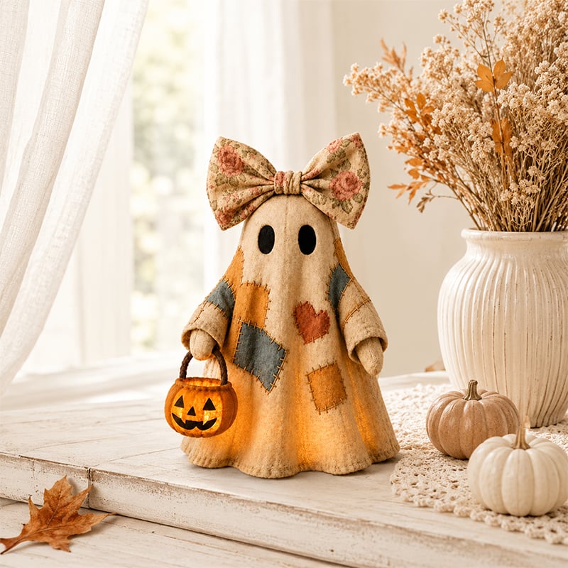🏆Limited Time Sale 49% OFF🍂👻 Lighted Vintage Patchwork Ghost