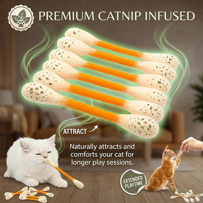 🔥Last Day 49% OFF - ❤️For happy, healthy, and active indoor cats🐱Swabs Large Size Cat Toys with Catnip (6 pcs/pack)