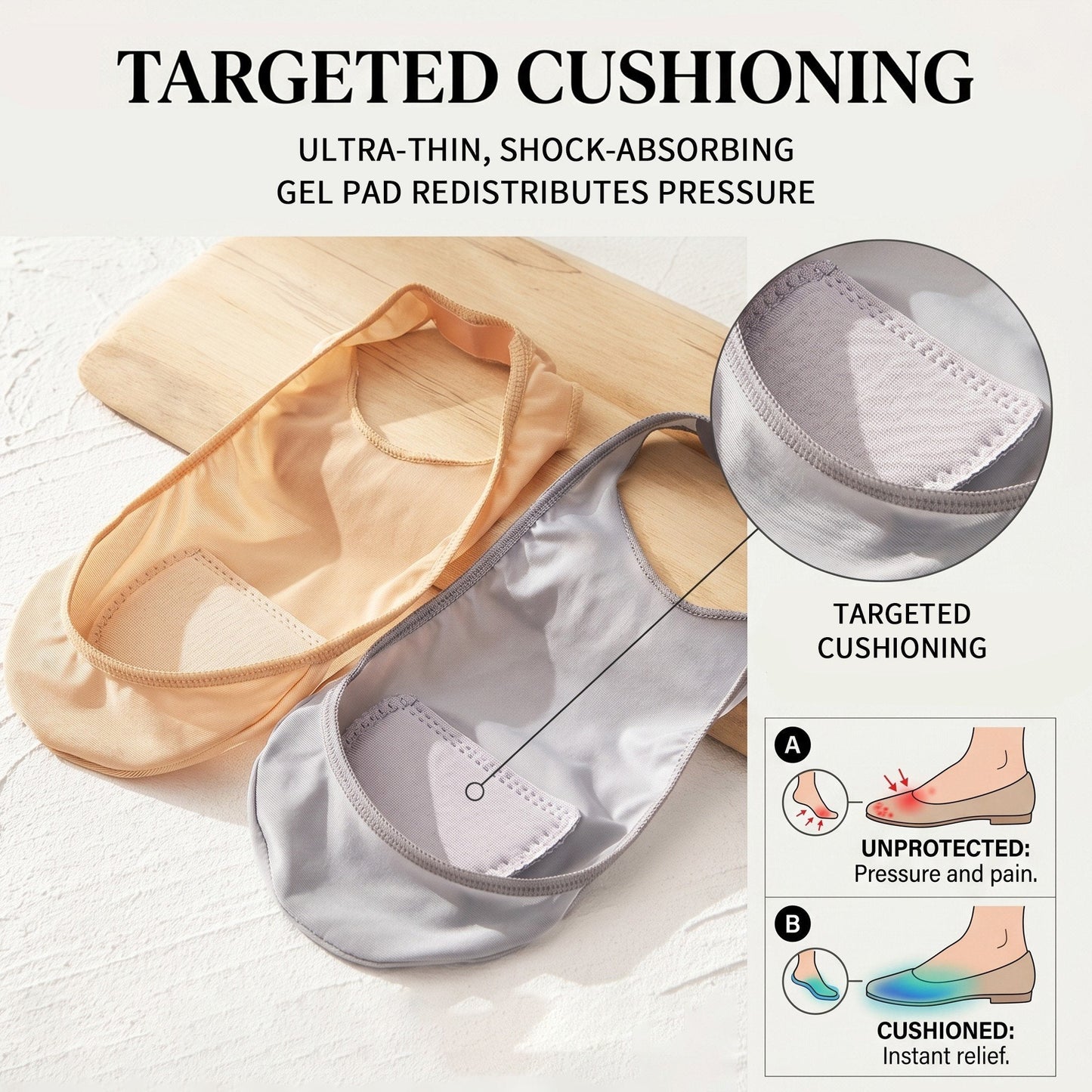 🔥Women's Ice Silk No Show Ultra‐Thin Liners — Invisible Comfort for Every Shoe | 6‐Pair Pack